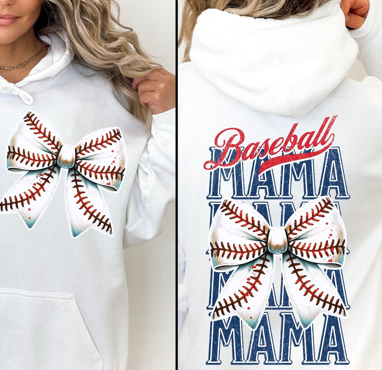 039 Baseball Mama Bow (TRF-1784)