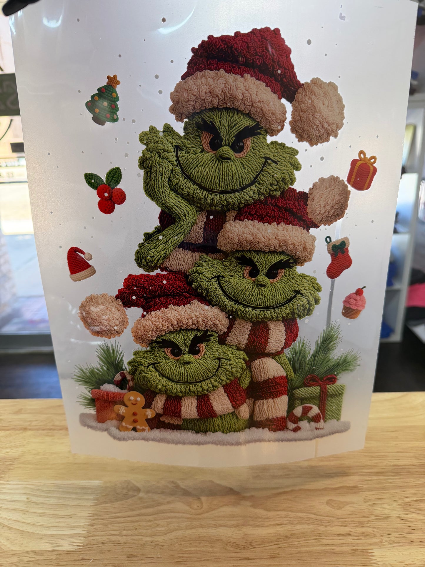 265- Grinch faux knit