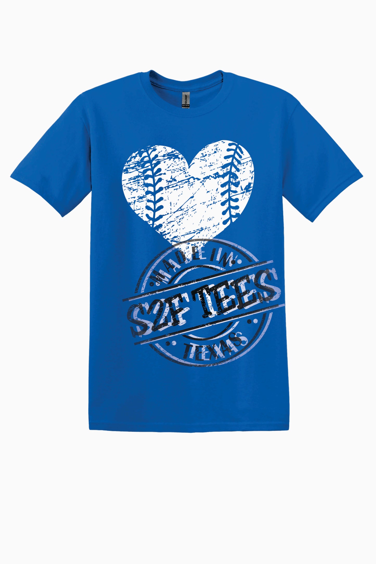Distressed Baseball Heart