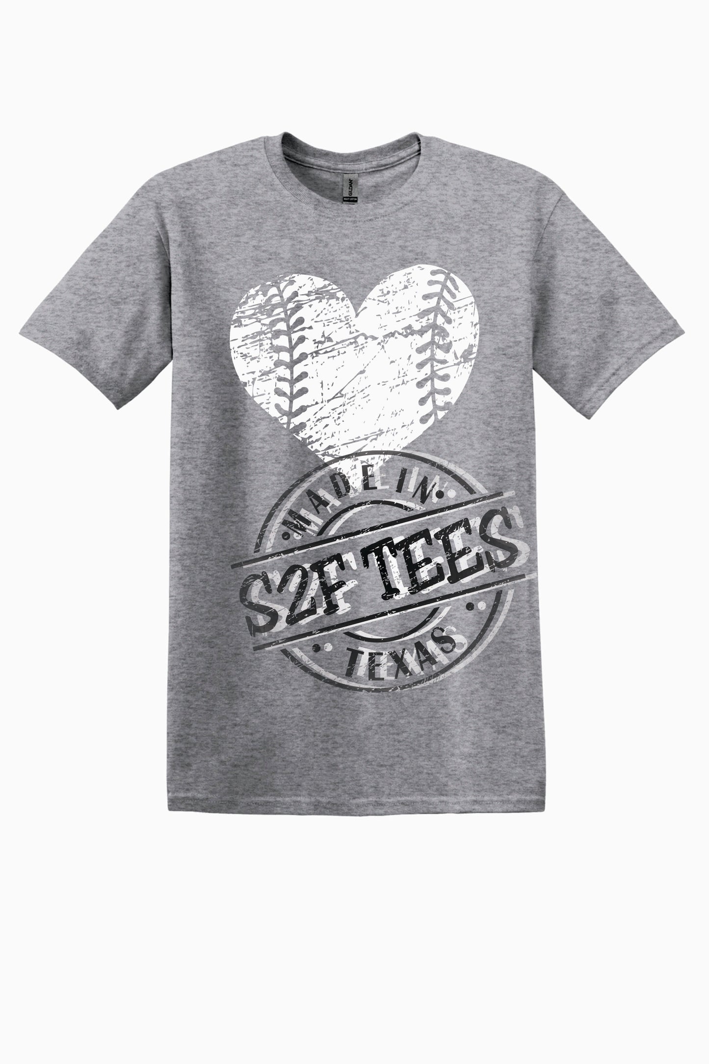 Distressed Baseball Heart