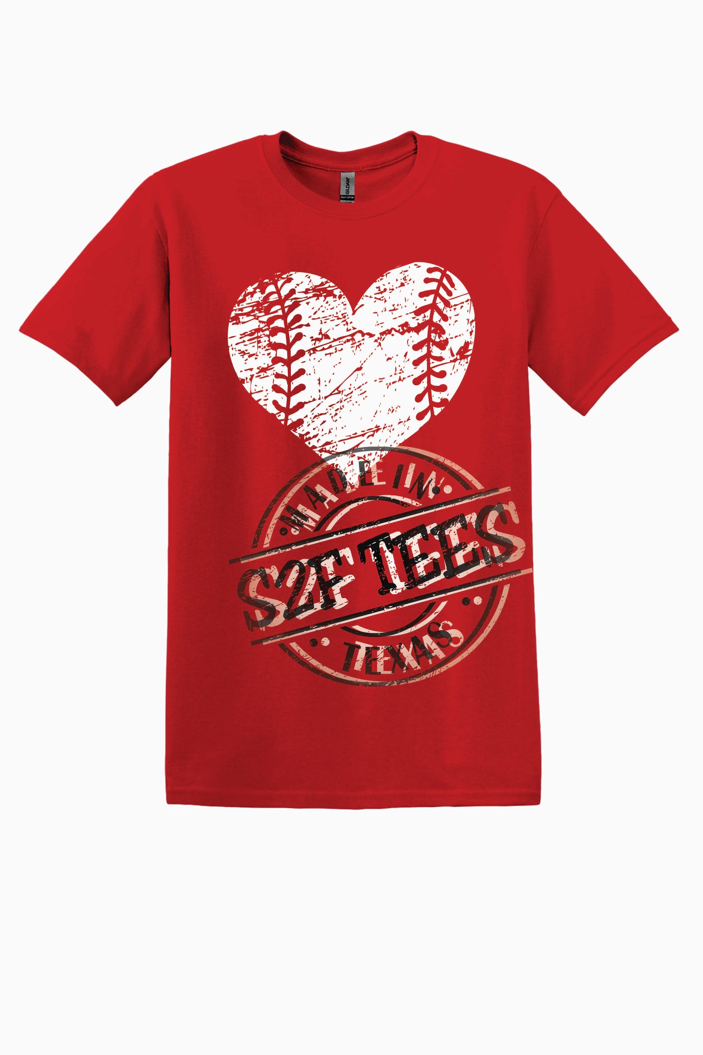 Distressed Baseball Heart