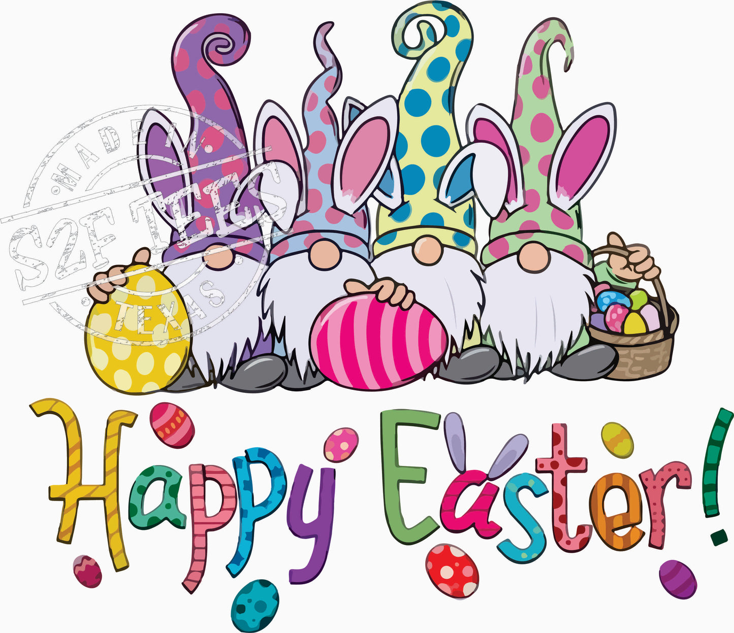 Happy Easter 6 Gnomes (TRF-9468)