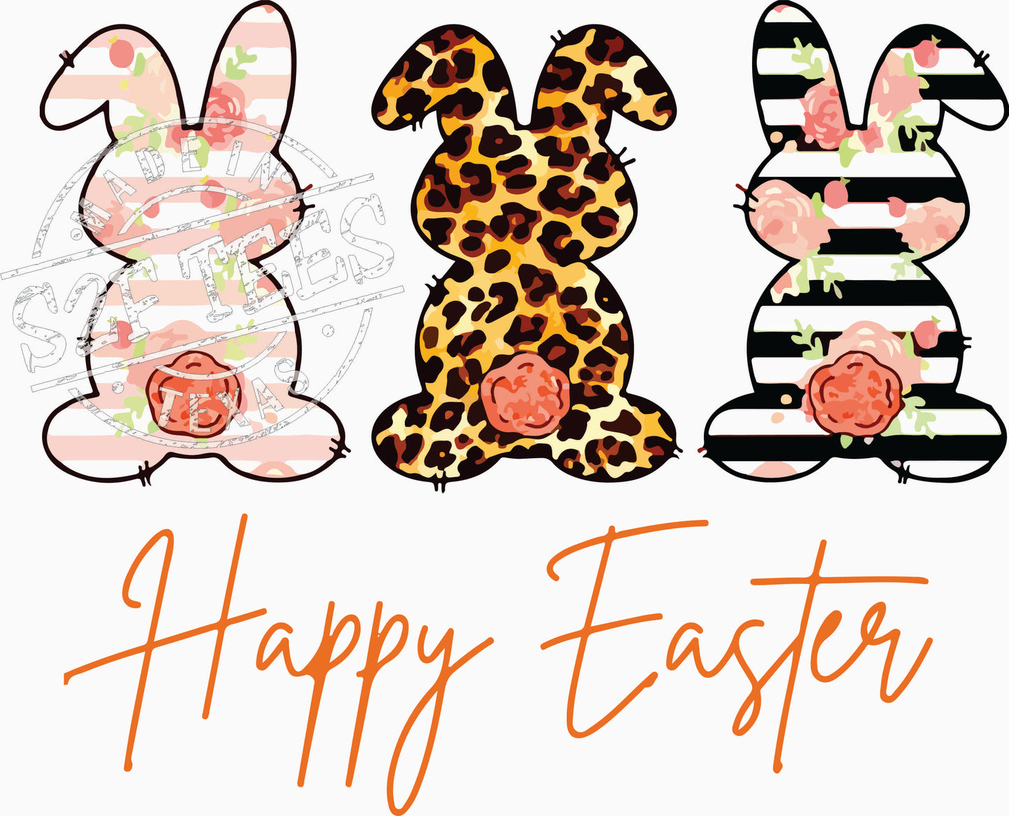 Happy Easter 7 Bunnies (TRF-9467)