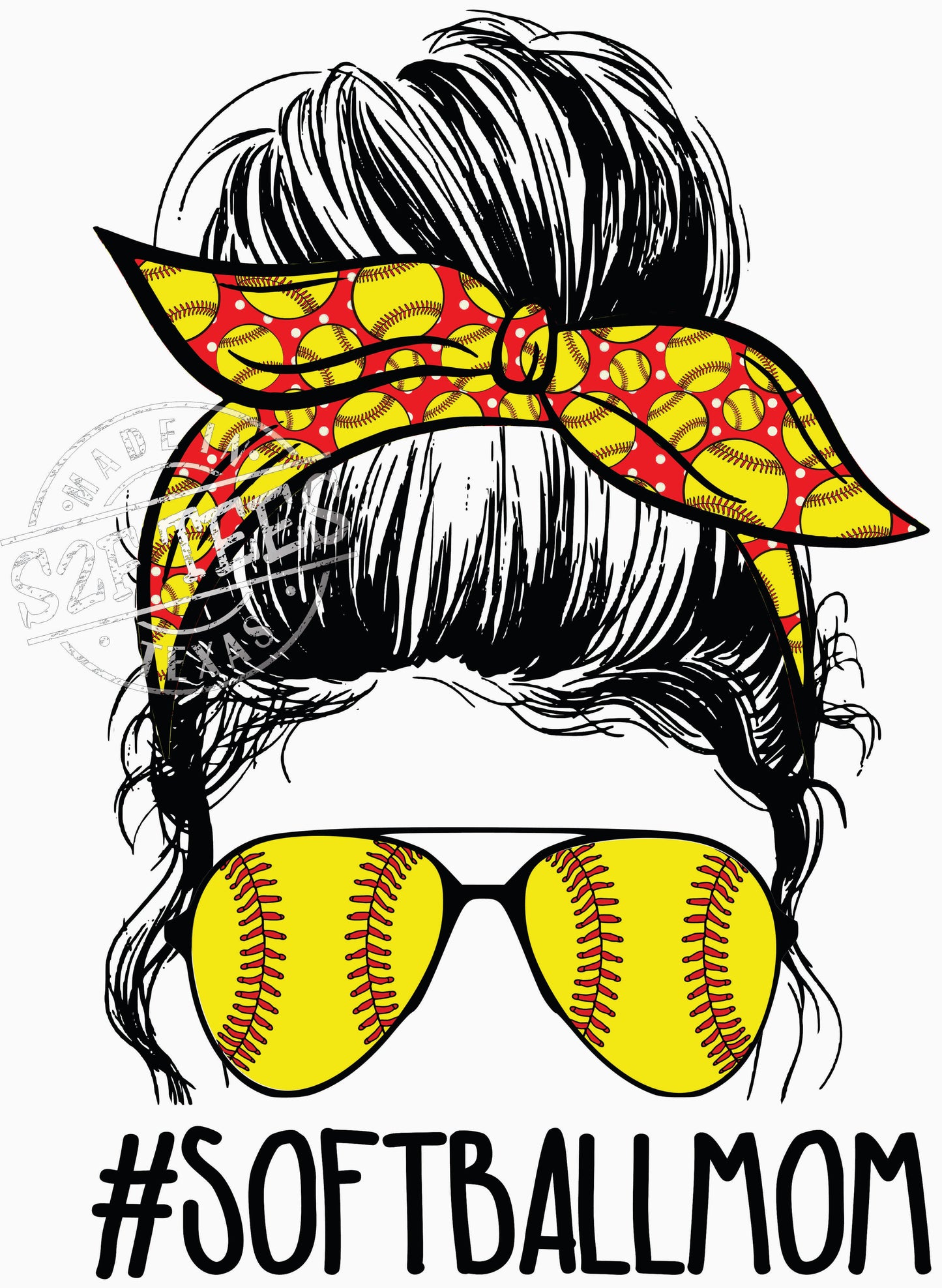 Softball Mom Messy Bun