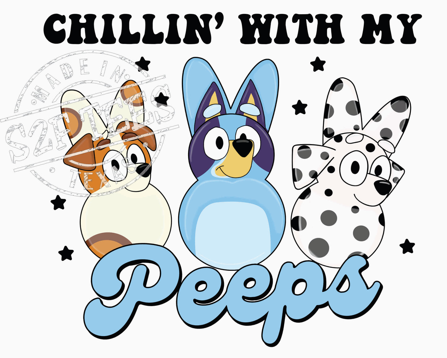 Chillin with my PEEPS Bluey (TRF-9494)