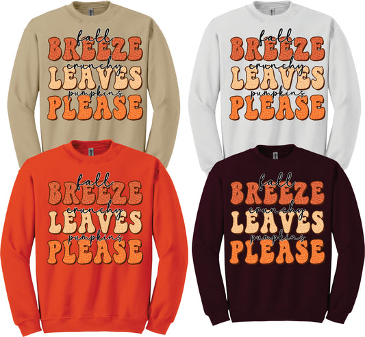 TRANSFER - Fall Breeze Crunchy Leaves Pumpkins Please