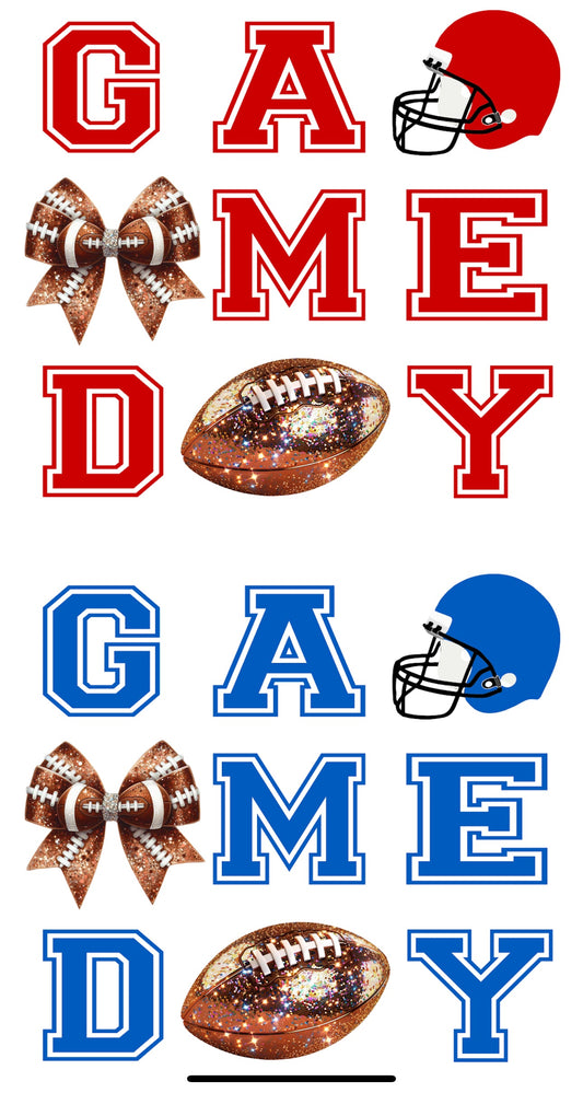 TRANSFER - Game Day Football Theme Letters