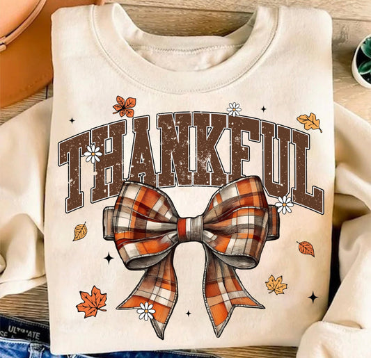 TRANSFER - Thankful-plaid bow