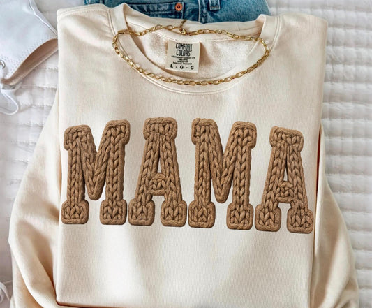 272- Mama- faux knit