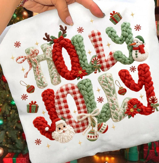 264 -Holly Jolly -faux knit