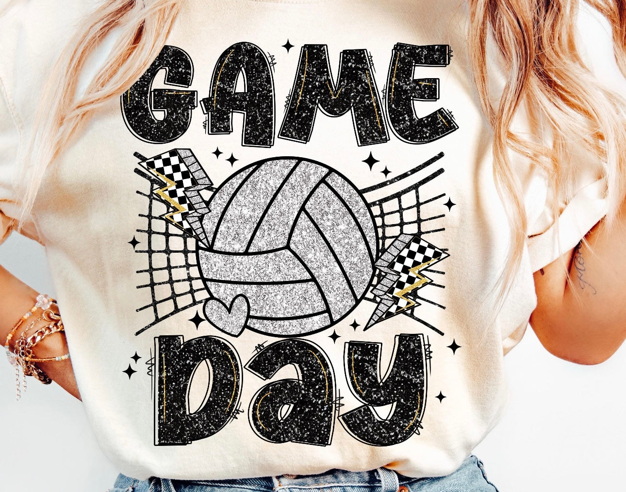 Game Day Volleyball Glitzy