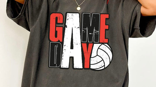 TRANSFER - Game Day Volleyball Text