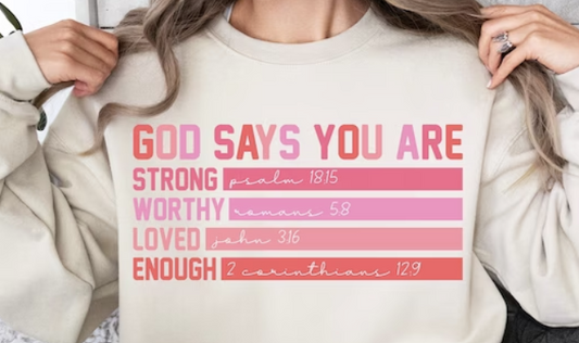 God says you are