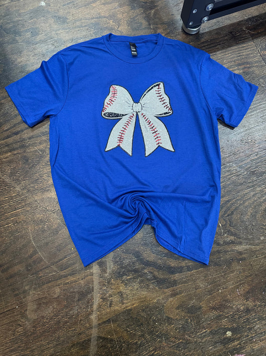 TRANSFER - 041 Baseball sequin bow patch
