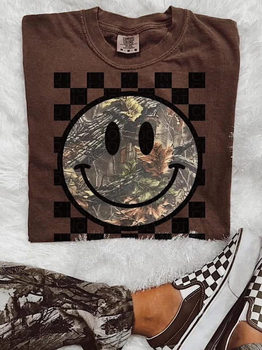 TRANSFER - 459 Camo Smiley Face