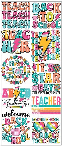 Back to School Teacher DTF Pack (10 Prints)