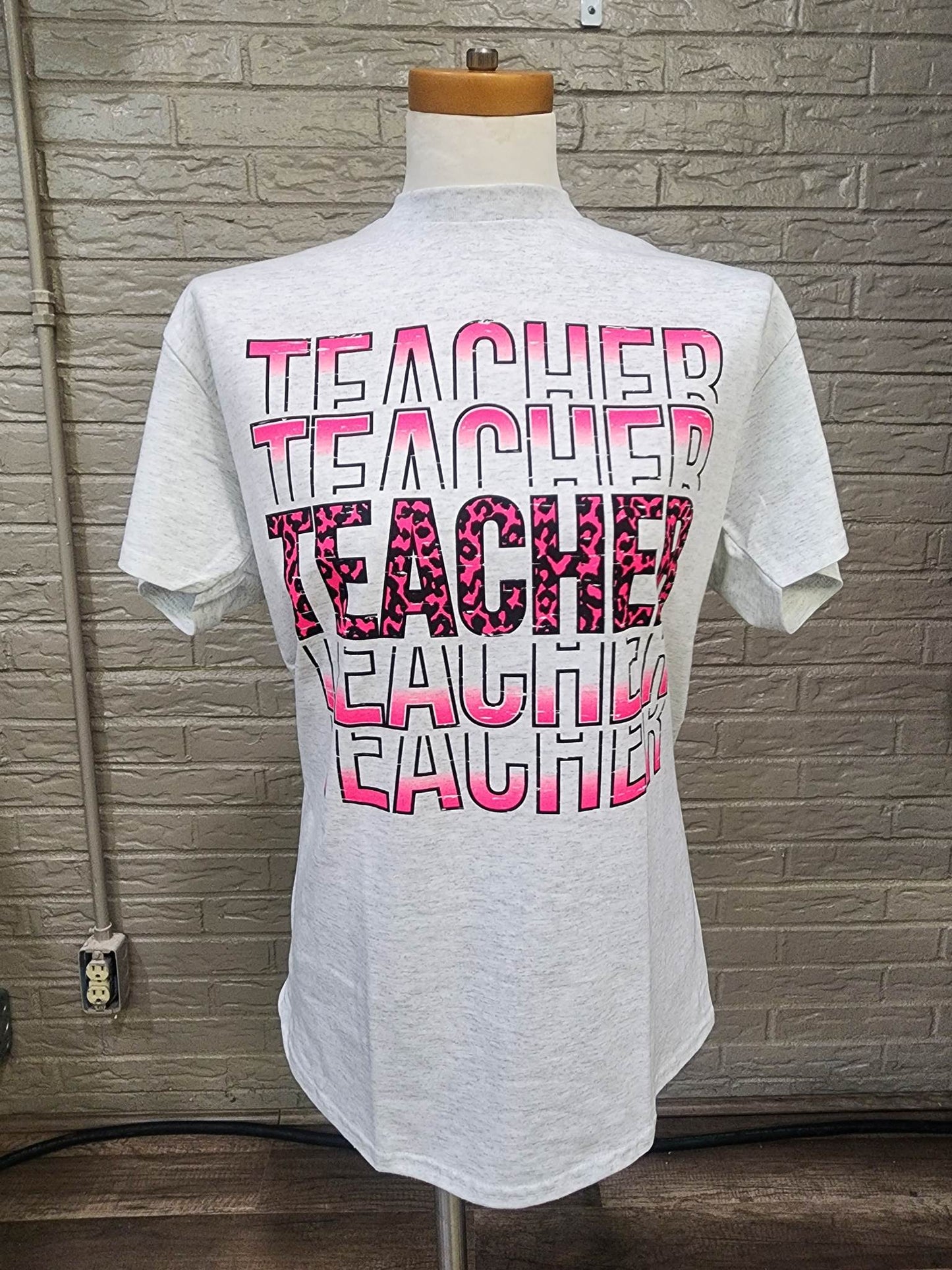 TEACHER Split Leopard and Pink